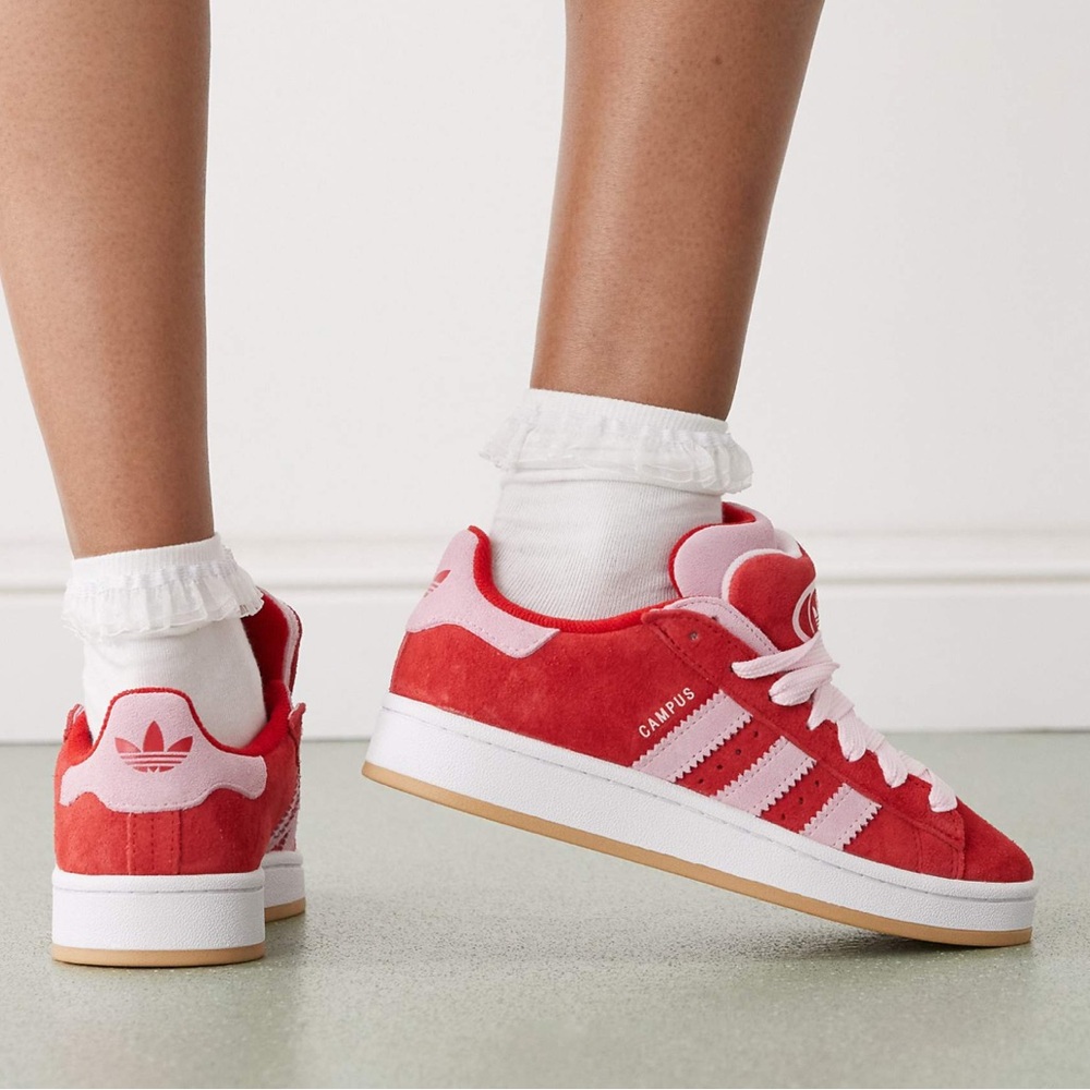 💗♥️ ADIDAS CAMPUS 00S PINK RED DOUBLE TONGUE 💖♥️ - Picture 3 of 4